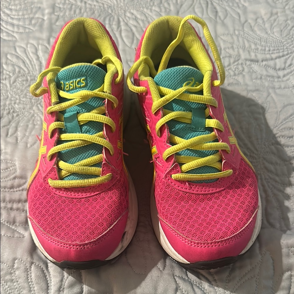Asics Pink and Yellow Sneakers Lightweight Mesh
